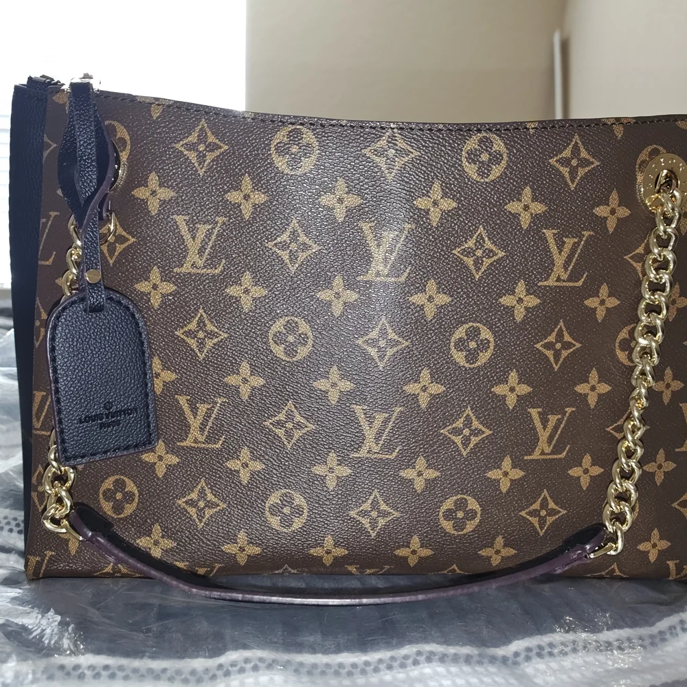 Louis Vuitton Brown Monogram Canvas Shoulder Bag with Chain - Picture 3 of 14